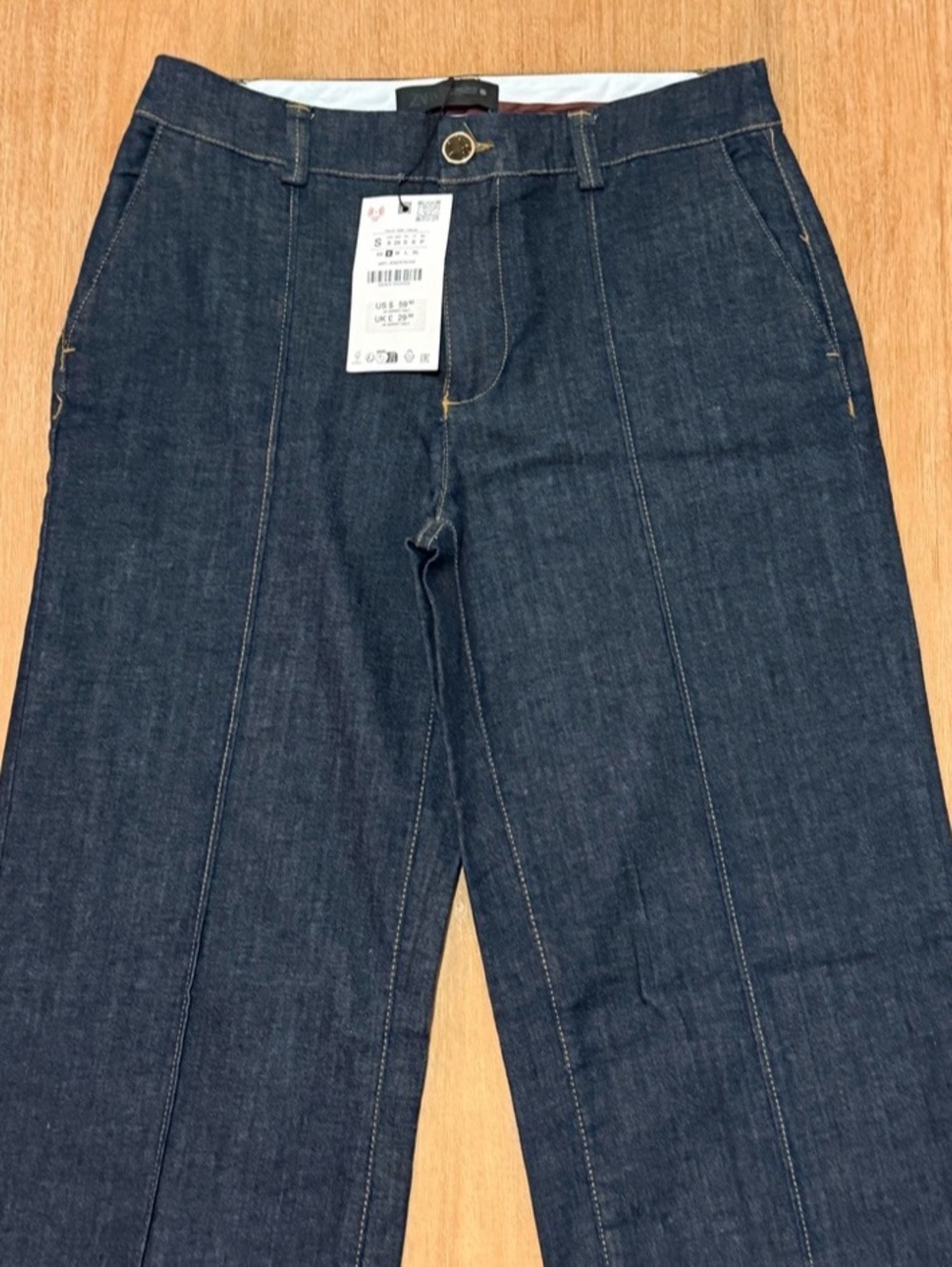 Zara Wide Leg Jeans in Blue US 6 NWT